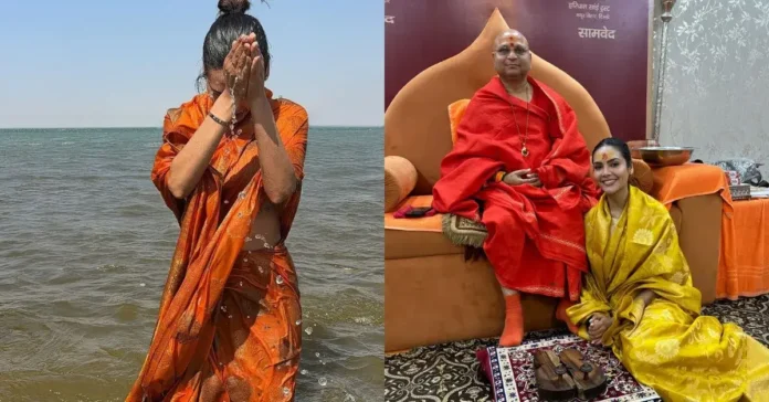 Bollywood Actress Esha Gupta Takes A Holy Dip In Sangam At Maha Kumbh 2025; Says, 'I am here as a Sanatani'